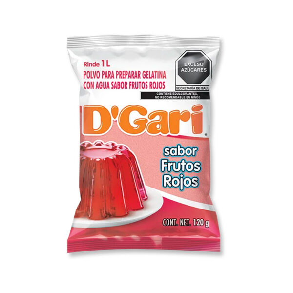 Gelatina D'Gari Frutos Rojos (agua)